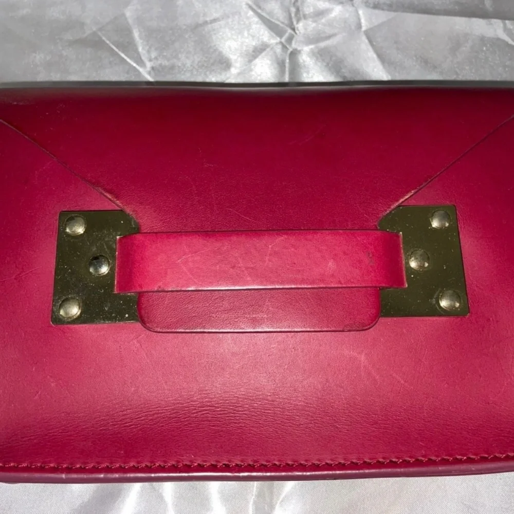 Sophie Hulme burgundy envelope purse - Picture 1 of 11